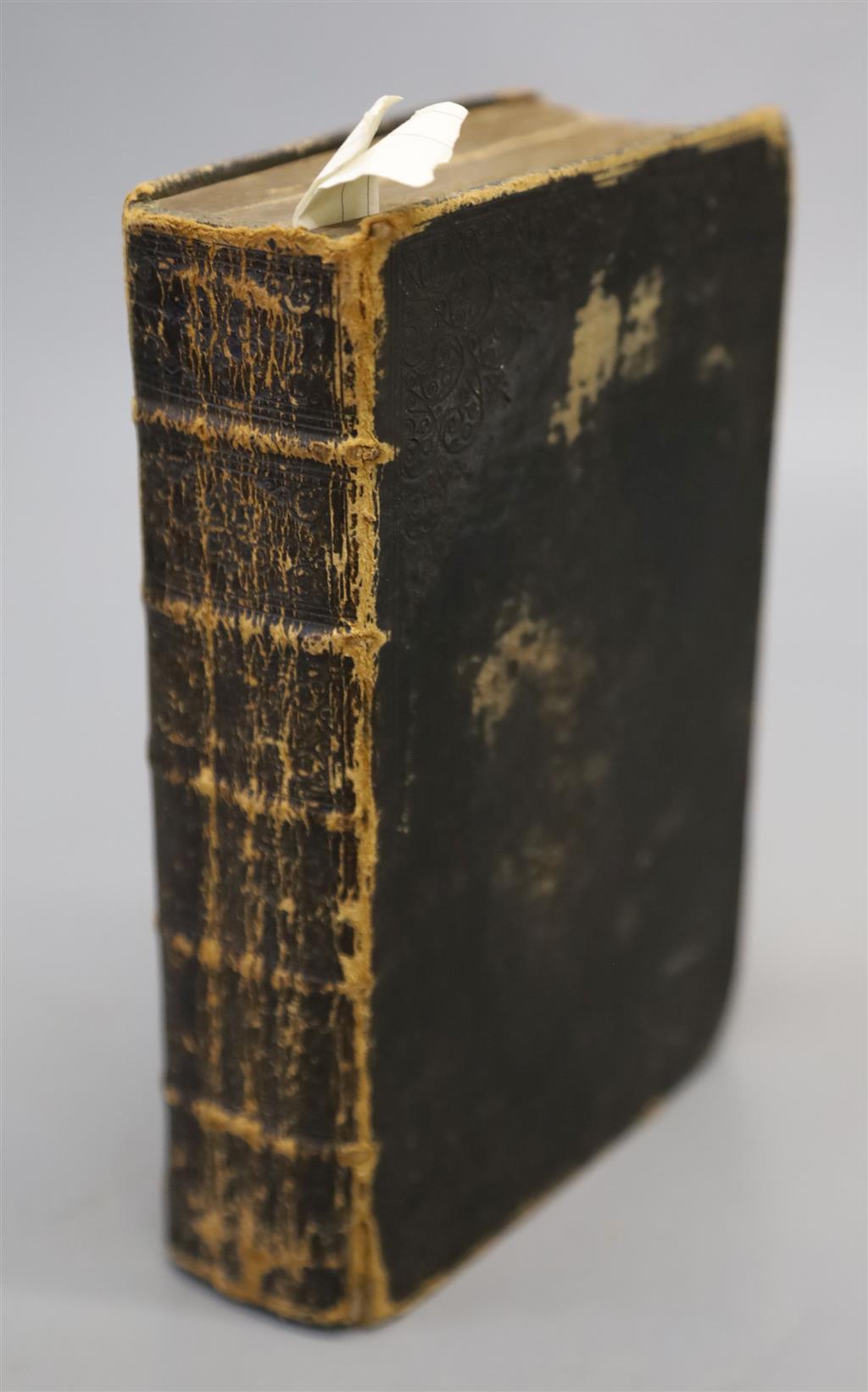 The Book of Common Prayer, 3 works in 1 vol, 8vo, contemporary calf, with portrait frontis and 53 plates, John Basket, London, 1727,